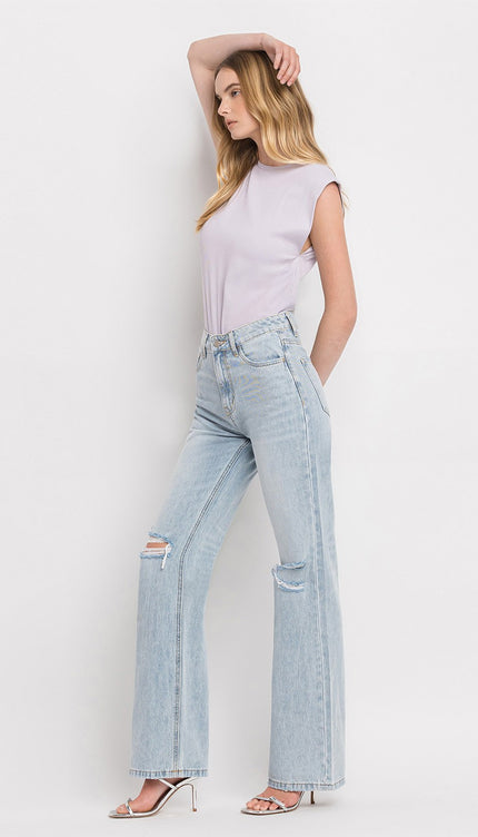 Vervet by Flying Monkey 90'S Vintage Super High Rise Flare Jeans-Modish