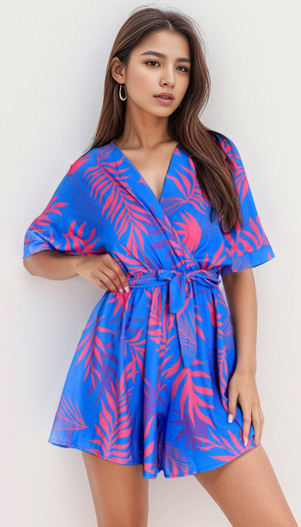 Modish Print Half Sleeve Romper