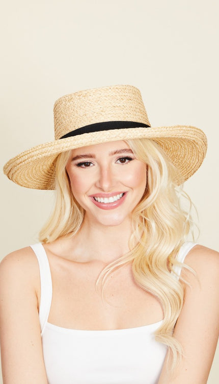 Fame Wide Brim Straw Weave Hat