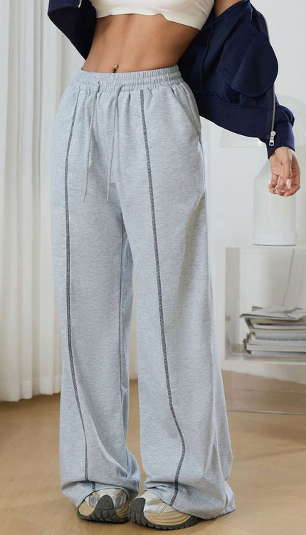 Drawstring Wide Leg Pants