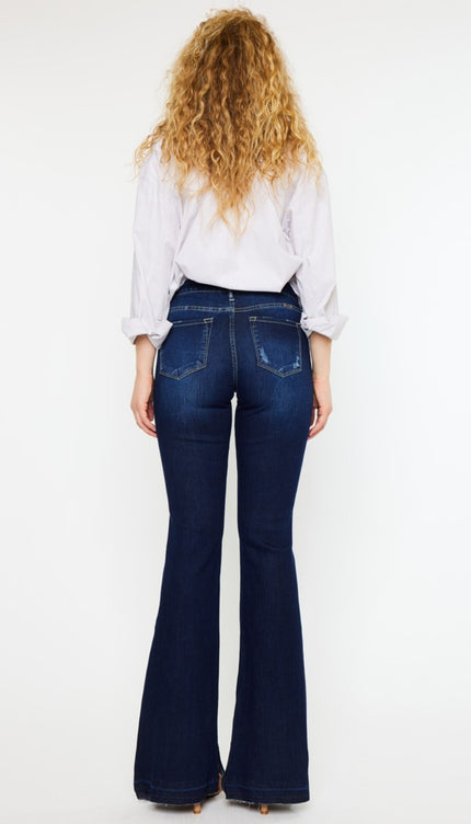 Kancan Mid Rise Slim Flare Jeans