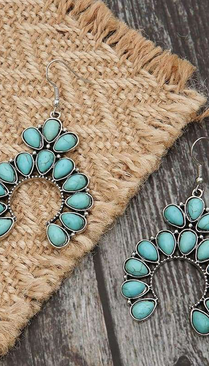 Artificial Turquoise Earrings - Elegant Jewelry - Modish