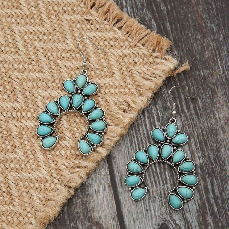 Artificial Turquoise Earrings - Elegant Jewelry - Modish