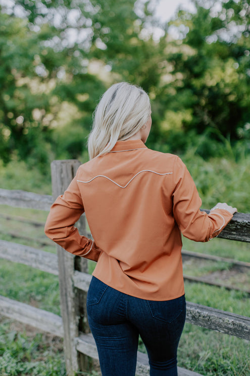 Pearl Snap Button Up LS Shirt
