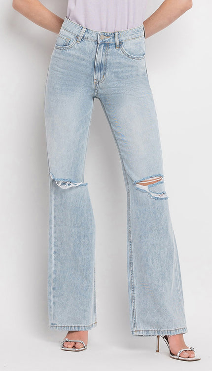 Vervet by Flying Monkey 90'S Vintage Super High Rise Flare Jeans-Modish