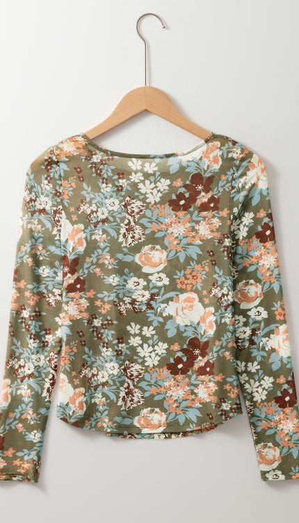 Floral Long Sleeve Blouse