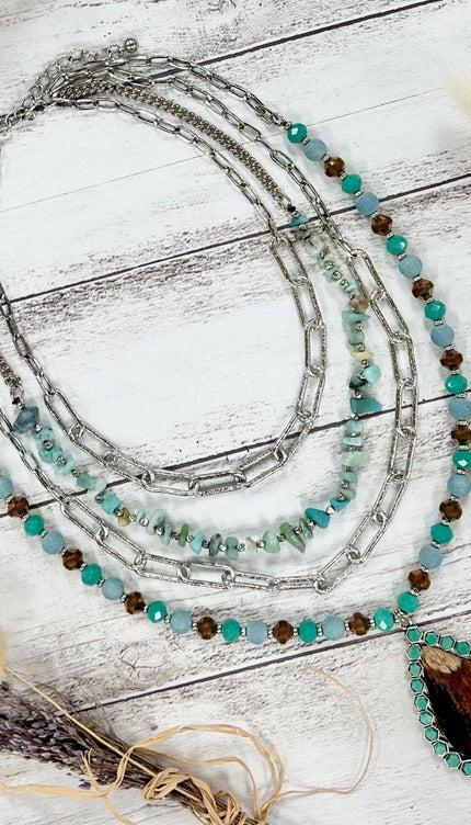 Turquoise necklace set