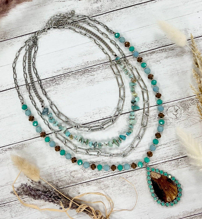 Turquoise necklace set