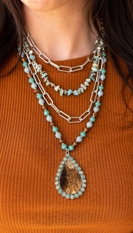 Turquoise necklace set