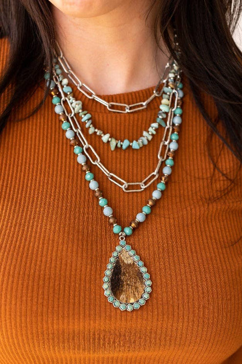 Turquoise necklace set