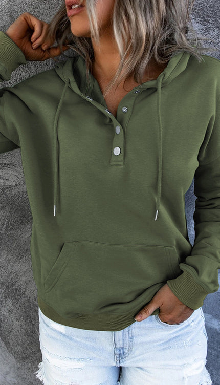 Dropped Shoulder Long Sleeve Hoodie with Pocket