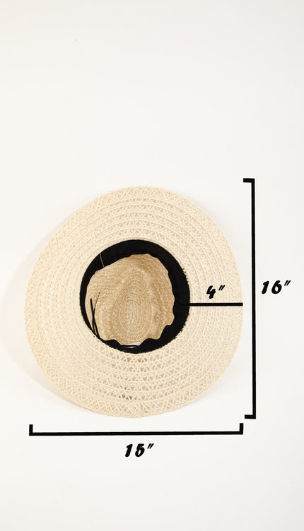 Fame Wide Brim Straw Weave Sun Hat