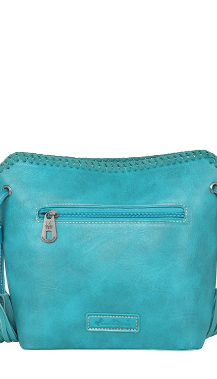 Montana West Tooled Collection Saddle Bag - Turquoise