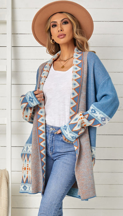 Open Front Long Sleeve Cardigan