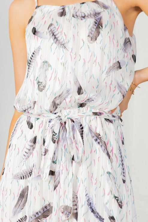 Textured Chiffon Ruffled Dress-Modish