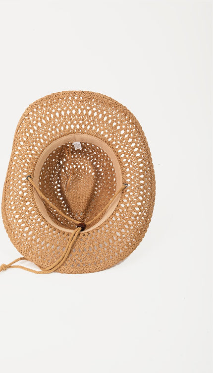 Fame Rope Strap Straw Braided Hat