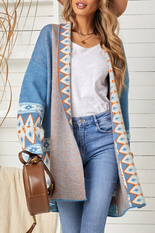 Open Front Long Sleeve Cardigan