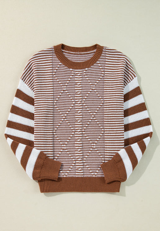 Striped Dropped Shoulder Sweater