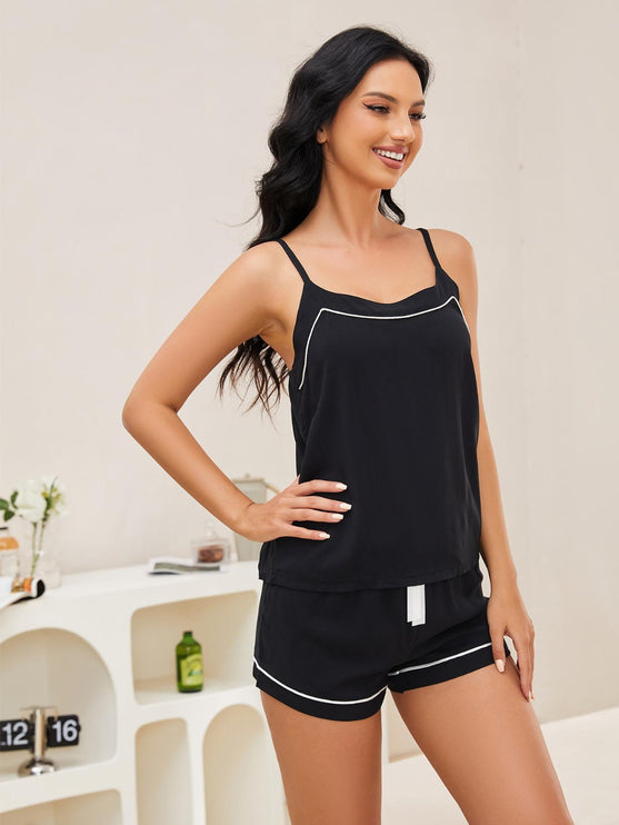 Modish Spaghetti Strap Top and Shorts Lounge Set