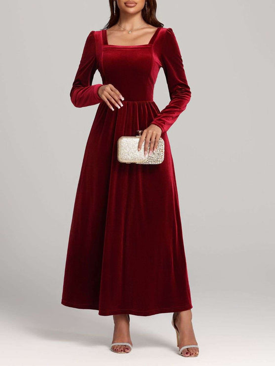 Velvet Long Sleeve Dress