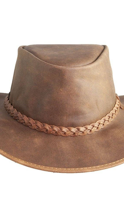 Crusher - Womens Leather Crushable Outback Hat