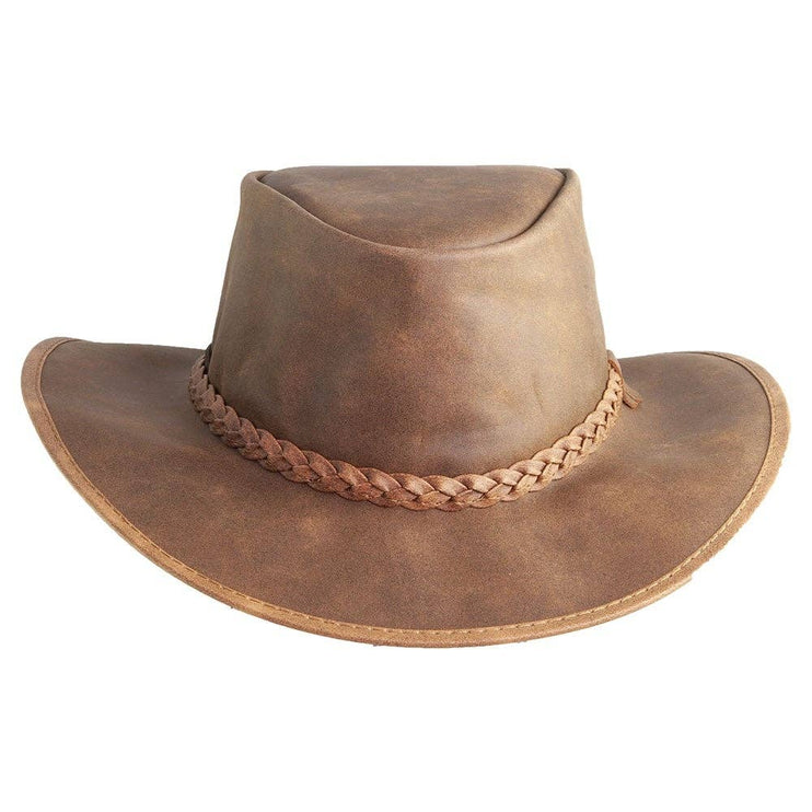 Crusher - Womens Leather Crushable Outback Hat