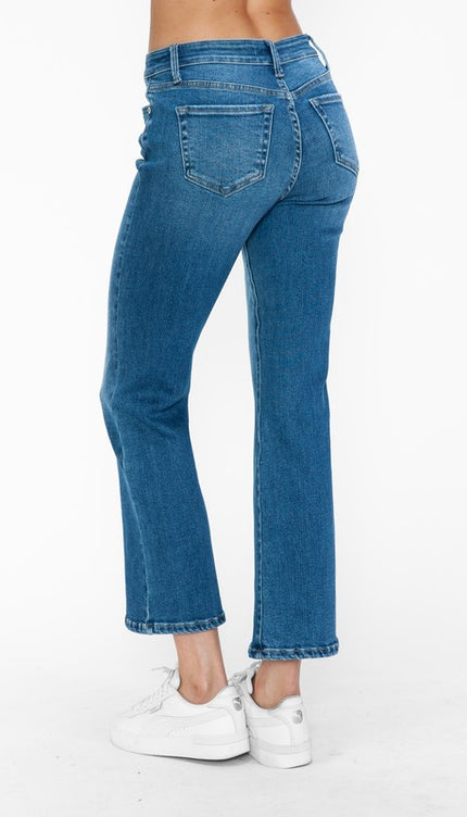 bytos Full Size Cat's Whiskers Mid Rise Ankle Jeans