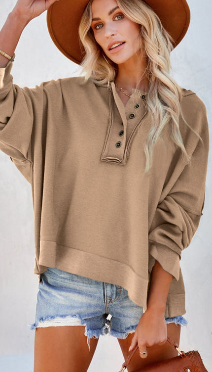 Exposed Seam Long Sleeve Hoodie