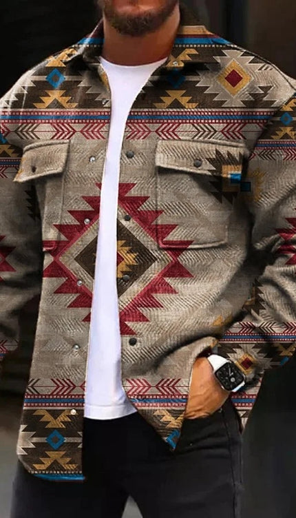 Mens Aztec Print Jacket