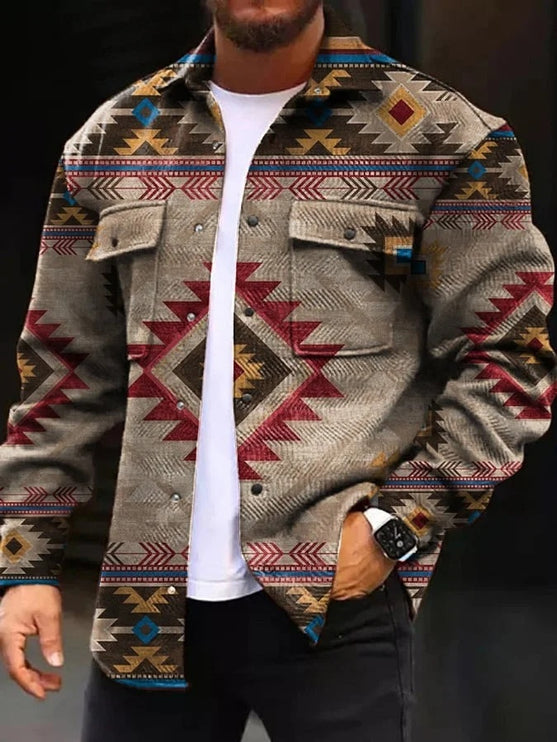 Mens Aztec Print Jacket