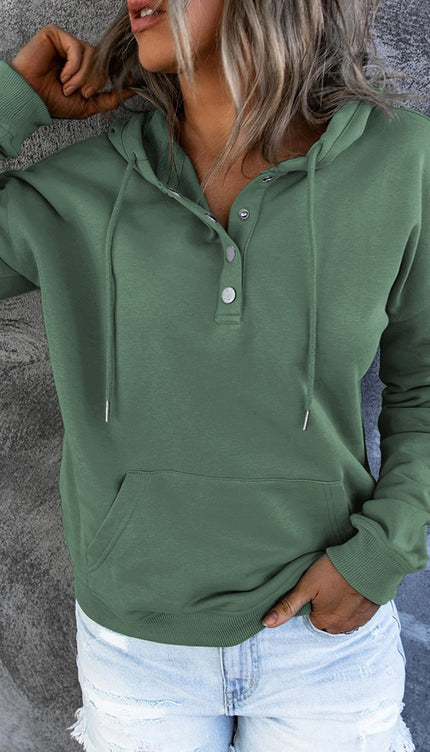 Dropped Shoulder Long Sleeve Hoodie with Pocket