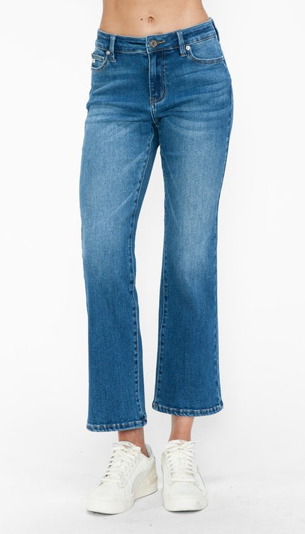 bytos Full Size Cat's Whiskers Mid Rise Ankle Jeans