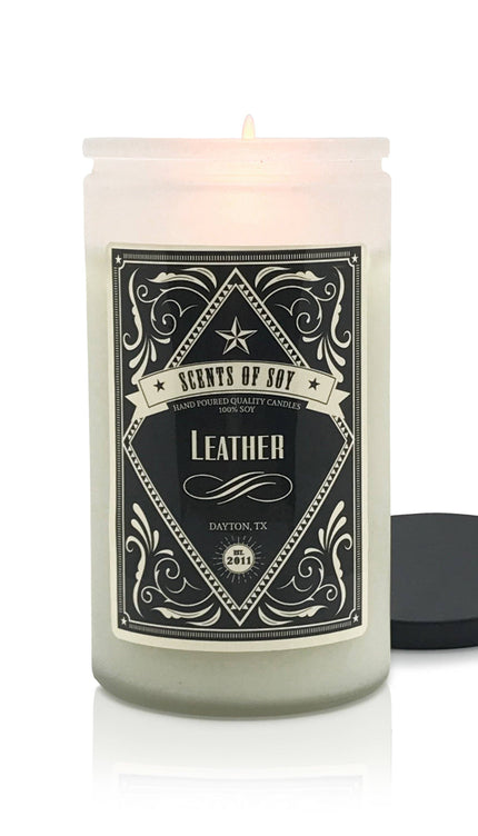 Leather Rustic Soy Candle