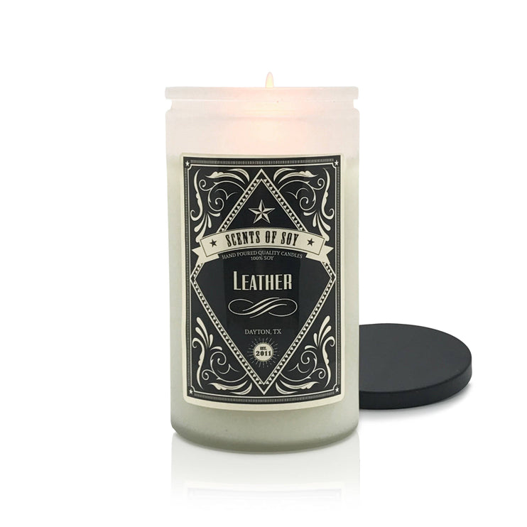 Leather Rustic Soy Candle