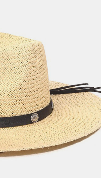 Fame Belt Strap Straw Hat