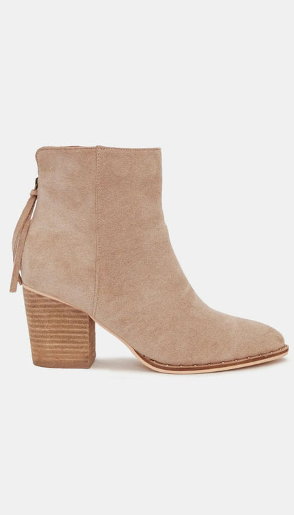 Beast Fashion Suede Point Toe Ankle Booties