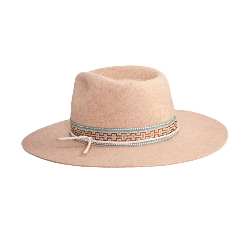 Maldives Moon - Womens Wide Brim Felt Fedora Hat