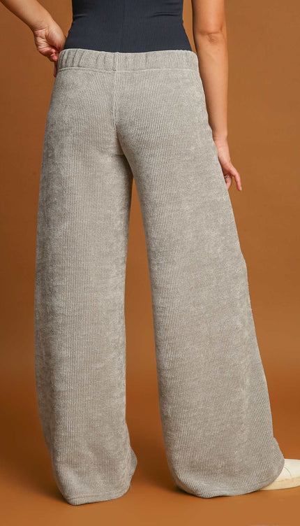 Umgee Elastic Waist Wide Leg Pants