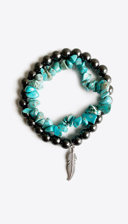 Modish Turquoise Alloy Charm Bracelet