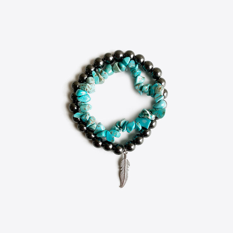 Modish Turquoise Alloy Charm Bracelet