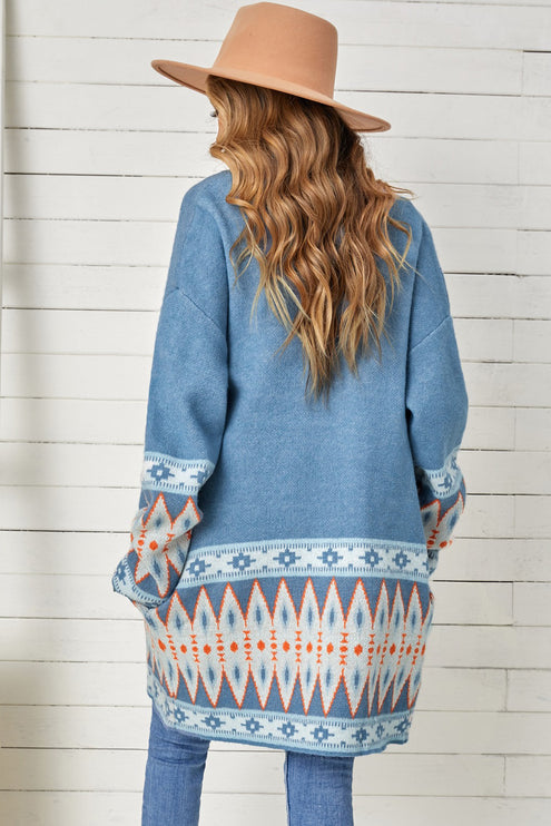 Open Front Long Sleeve Cardigan