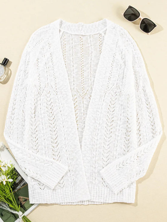 Modish Openwork Long Sleeve Cardigan