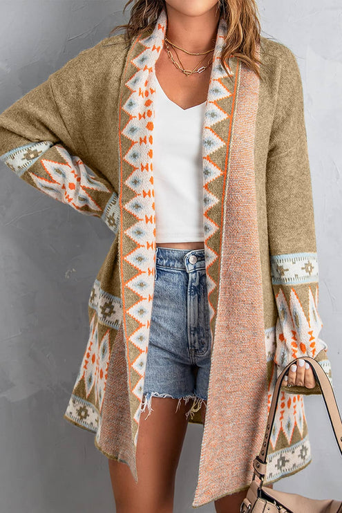 Open Front Long Sleeve Cardigan