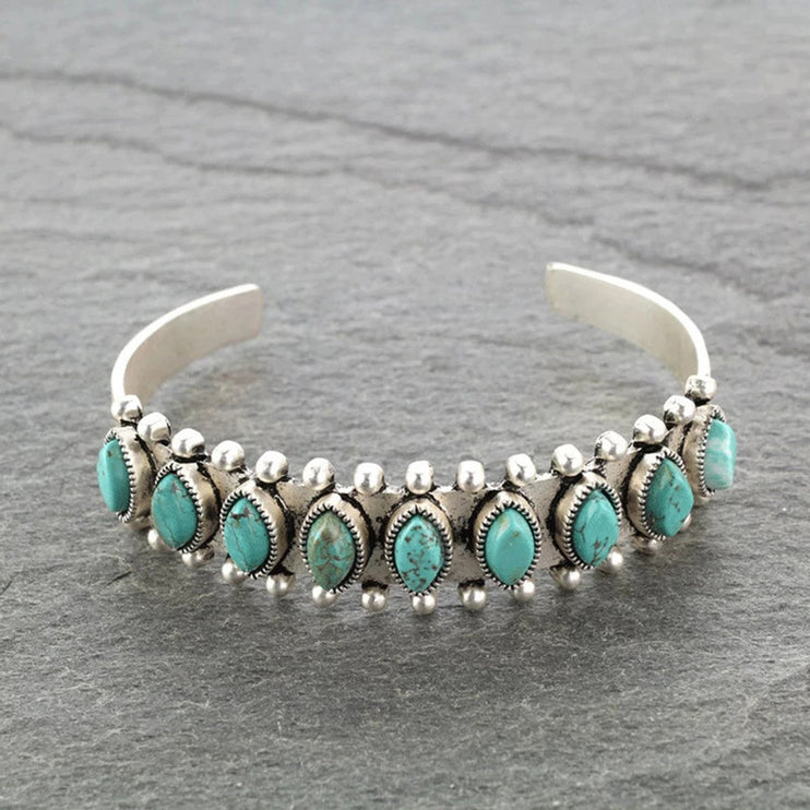 Turquoise Open Bracelet-Modish