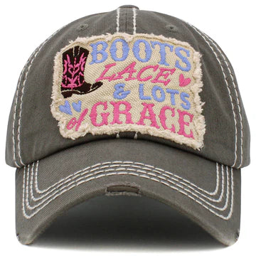 Boots Lace & Lots of Grace Hat -MOS