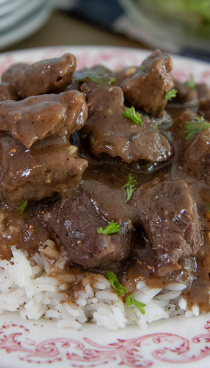 BEEF TIPS AND GRAVY