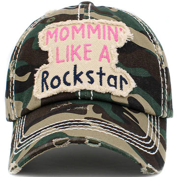 Mommin Like A Rockstar Hat - Camo