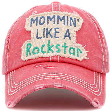 Mommin Like A Rockstar Hat - Pink