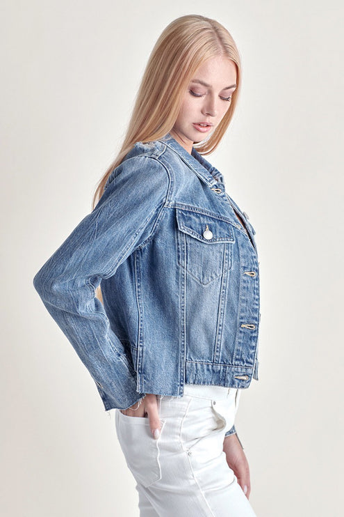 Risen Uneven Hem Detail Jacket