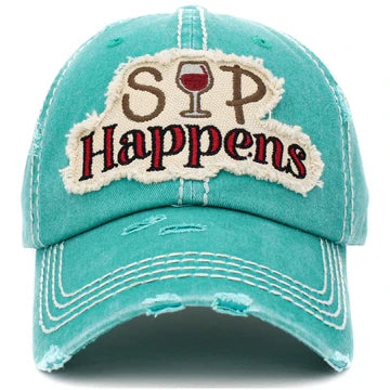 Sip Happens Hat - Turquoise